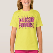 Bright Future in Pink surrounded by sun-like rays