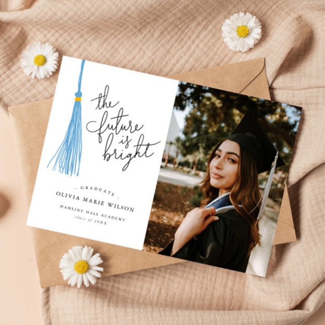 Bright Future Light Blue Graduation Announcement (Creator Uploaded)