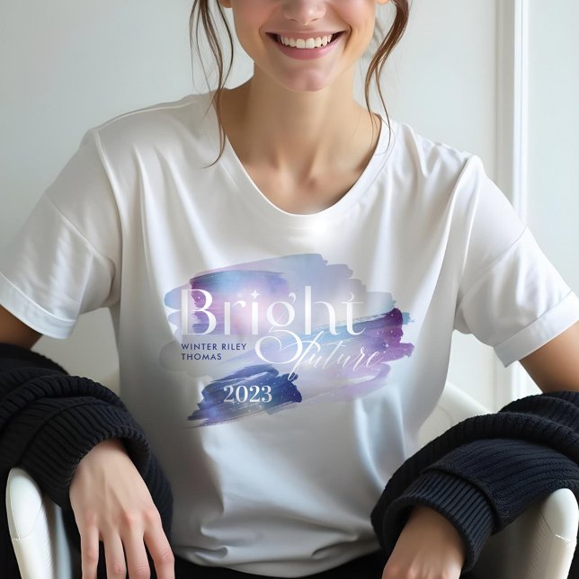 Bright Future Starry Iridescent Pastel Graduation Tri-Blend Shirt (Bright Future Starry Iridescent Pastel Graduation Tri-Blend Shirt)