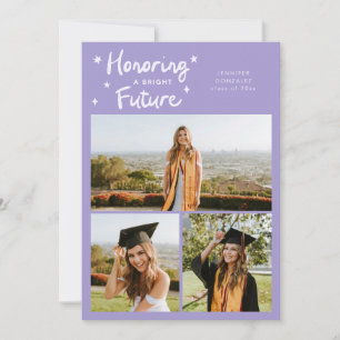 Bright Future Stars Multi Photo Lilac Grad Announcement