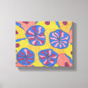 Bright Futuristic Flower Garden Canvas Prints
