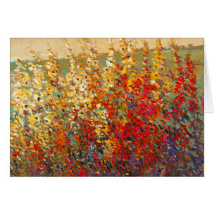 Bright Garden Mural of Spring Wildflowers