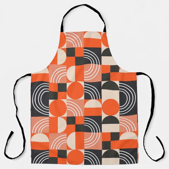 Bright geometric colour block pattern. apron (Front)