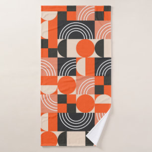 Bright geometric colour block pattern. bath towel