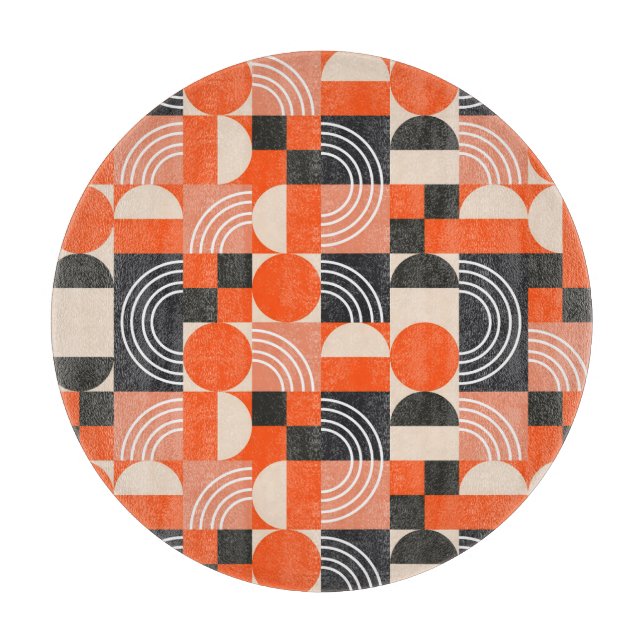 Bright geometric colour block pattern. cutting board (Front)