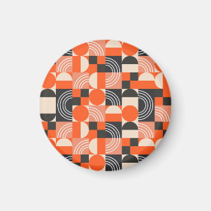 Bright geometric colour block pattern. magnet