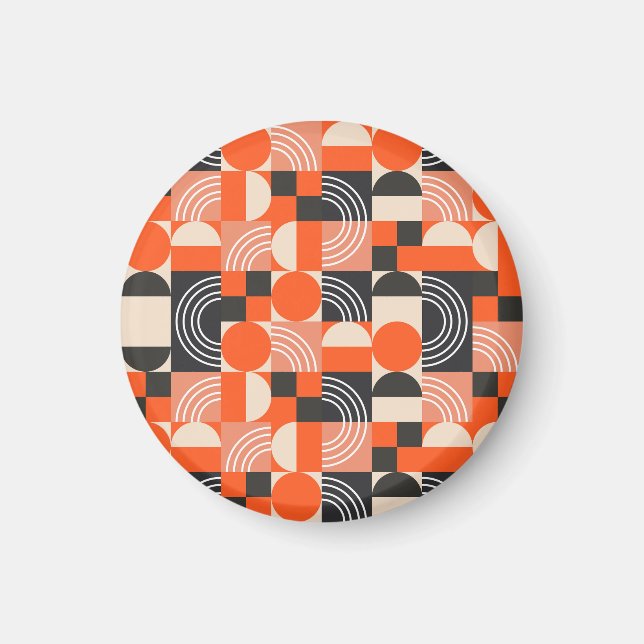 Bright geometric colour block pattern. magnet (Front)