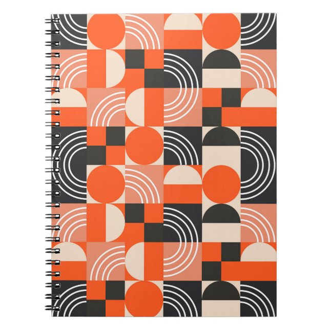 Bright geometric colour block pattern. notebook (Front)