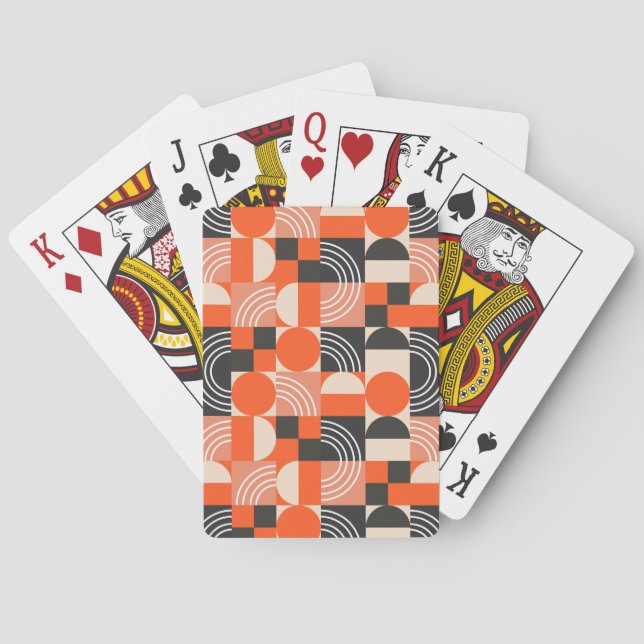 Bright geometric colour block pattern. playing cards (Back)
