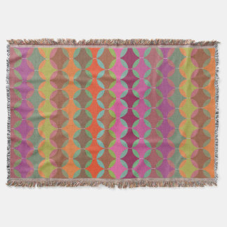 Bright Geometric Colour Harmonies Throw Blanket