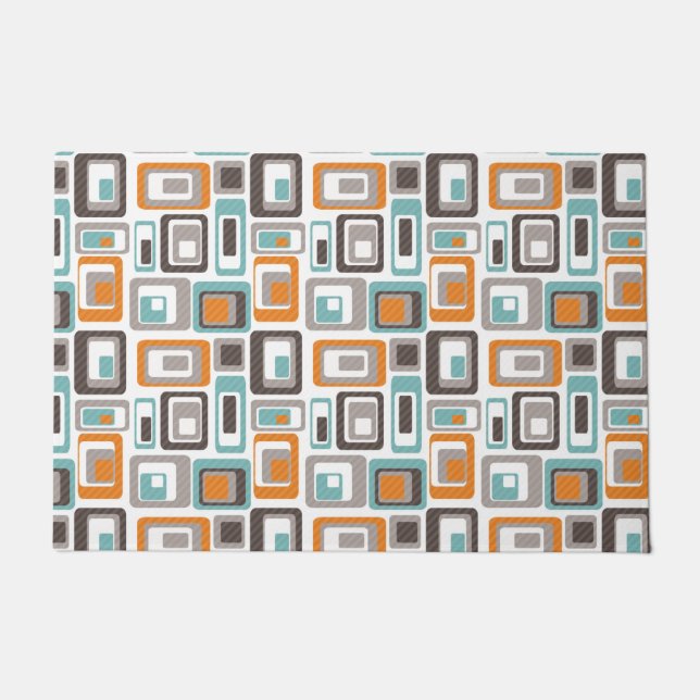 Bright geometric pattern.  doormat (Front)