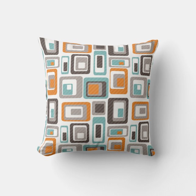 Bright geometric pattern.  throw pillow (Front)