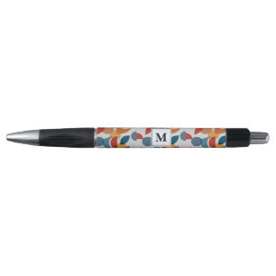 Bright Geometric Retro Abstract Midcentury Modern Pen