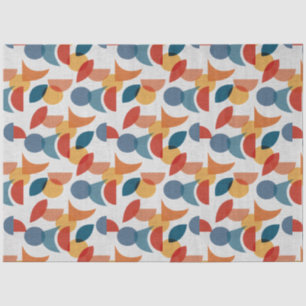 Bright Geometric Retro Abstract Midcentury Modern Tissue Paper