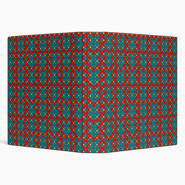 Bright Geometric Shape Pattern – Fun Stylish Decor Binder (Background)