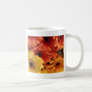 Bright Gerbera Flowers, Orange Yellow, Flora Coffee Mug