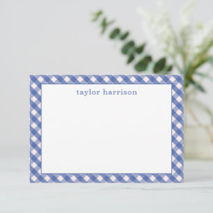 Bright Gingham Personalized Note Cards
