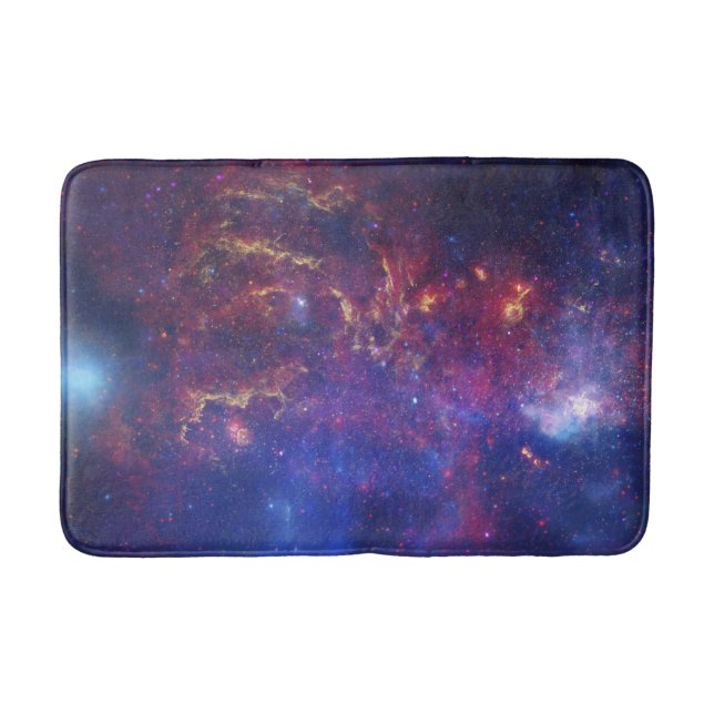 Bright Glowing Galaxy in Outer Space Bath Mat (Front)