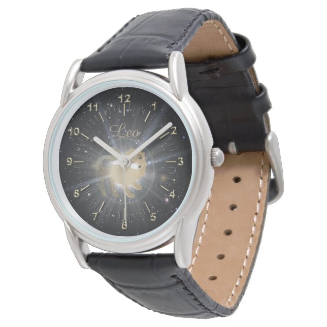 Bright golden Leo Watch (Angled)