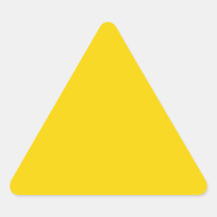 Bright Golden Yellow Colour Only Custom Products Triangle Sticker