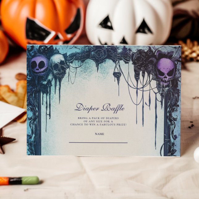 Bright Gothic Halloween Diapper Raffle Enclosure Card (Creator Uploaded)