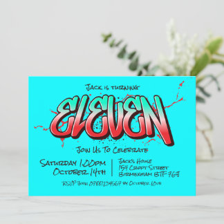 Bright Graffiti Onze Invitation