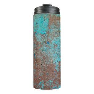 Bright graphics on the wall of the floorabstract,  thermal tumbler