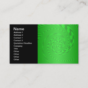 Bright Green Abstract Design Business Card