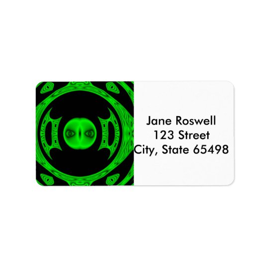 Bright Green Alien Abstract