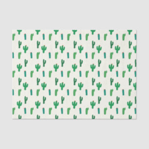 Bright Green Cactus Pattern Tissue Paper