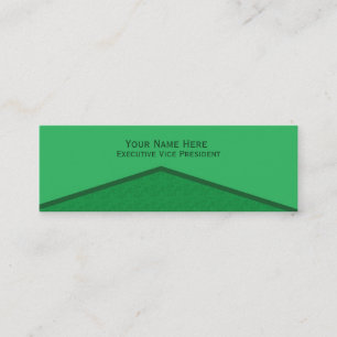 Bright Green Centre Point Mini Business Card