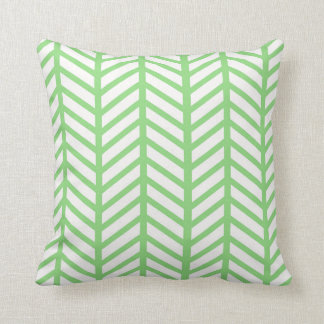 Bright Green Chevron Folders Throw Pillow