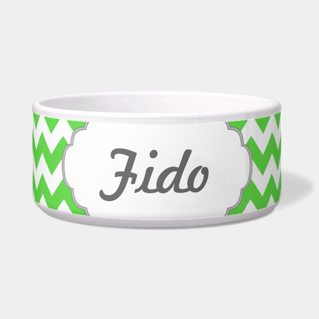 Bright Green Chevron Monogram (Front)