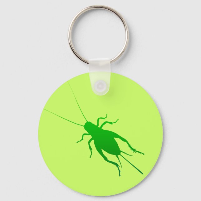 Bright Green Cricket Keychain (Front)