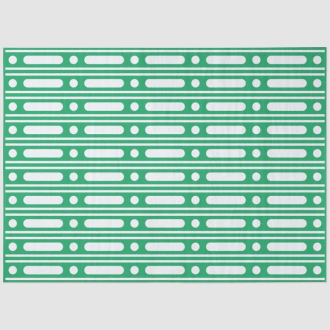 Bright Green Dots Border Decoupage Paper (Front)