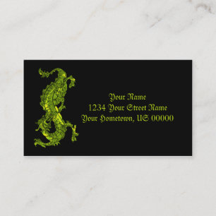 Bright Green Dragon Business Card