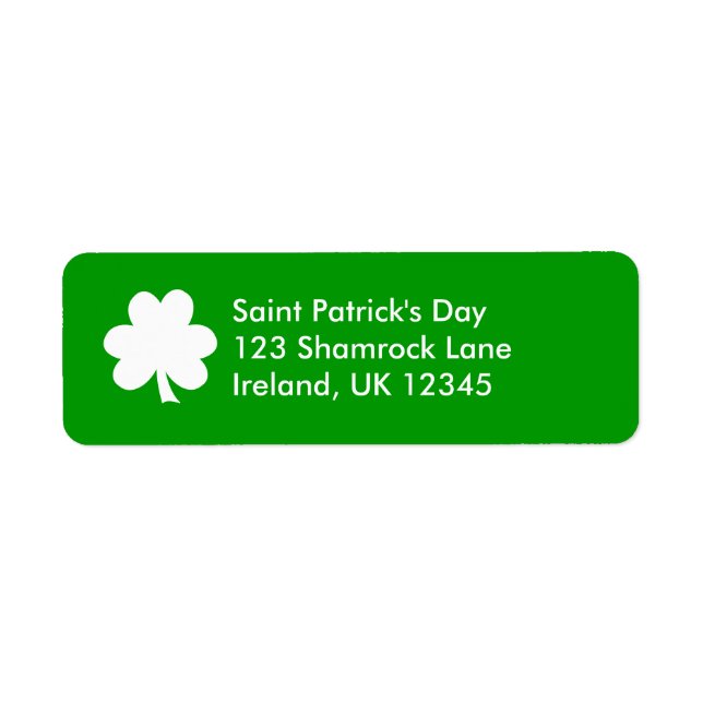 Bright Green et White Shamrock (Devant)