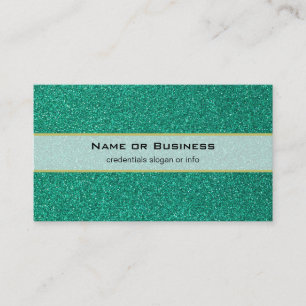 Bright Green Faux Glitter Texture Business Card