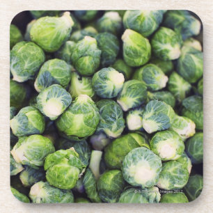 Bright Green Fresh Brussels Sprouts Coaster