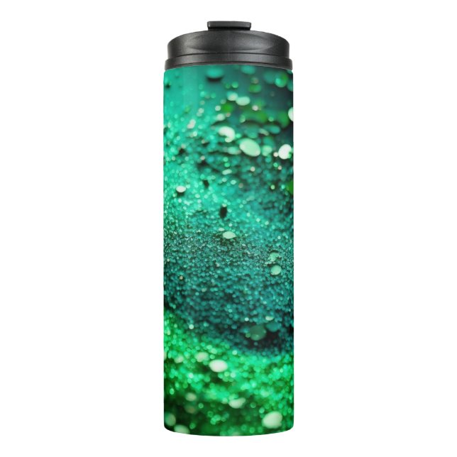 Bright Green Glitter Thermal Tumbler 12oz (Front)