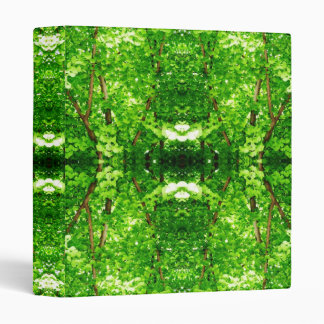 Bright Green Leafy Abstract Binder