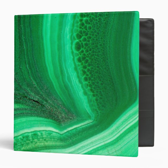 Bright green Malachite Mineral Binder (Front/Inside)