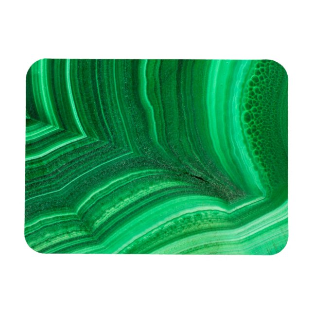 Bright green Malachite Mineral Magnet (Horizontal)