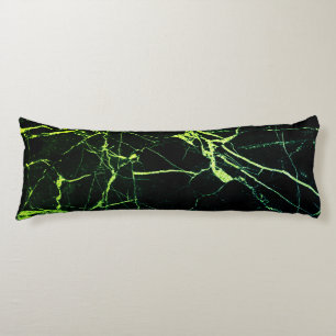 Bright Green Marble  Body Pillow