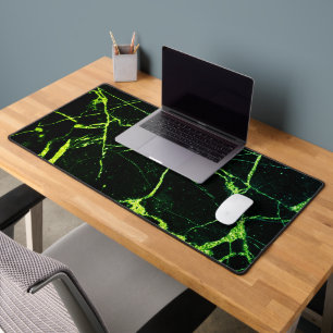 Bright Green Marble  Desk Mat