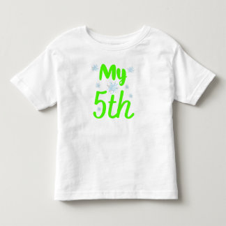Bright Green My 5th Five Year Birthday Toddler T-shirt