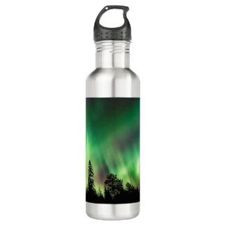 Bright Green Northern Lights Photo 710 Ml Water Bottle