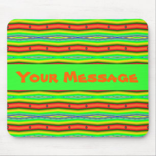 bright green orange mouse pad
