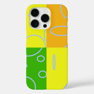 Bright Green Orange Yellow Light Blue Loop iPhone 16 Pro Case