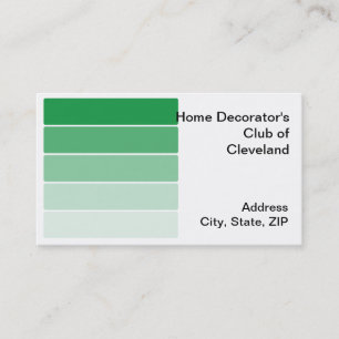 Bright Green Paint Samples Business Card